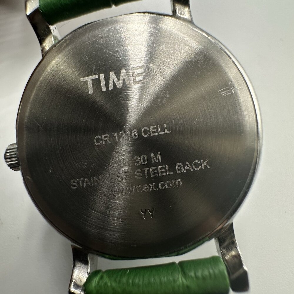 Timex Watch Women Silver Tone Black Dial Multicolored Numberals New Battery - Picture 3 of 12